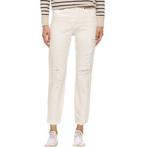 Levi’s Wedgie Icon Fit Distressed button fly cream women’s size‎ 27